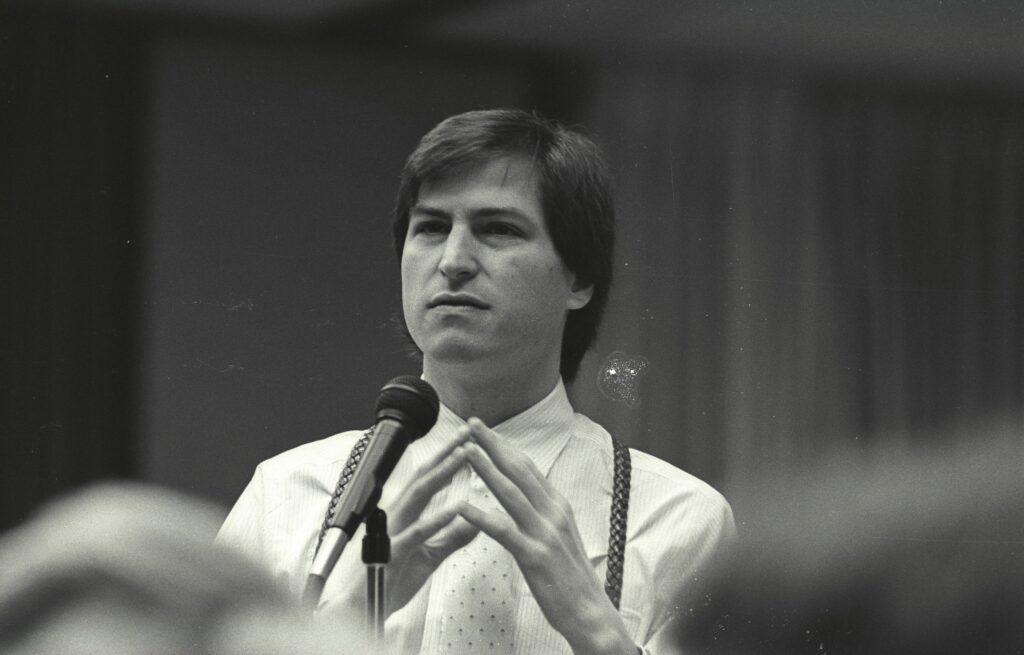 Steve Jobs at PC Forum, photo by Ann Yow-Dyson.