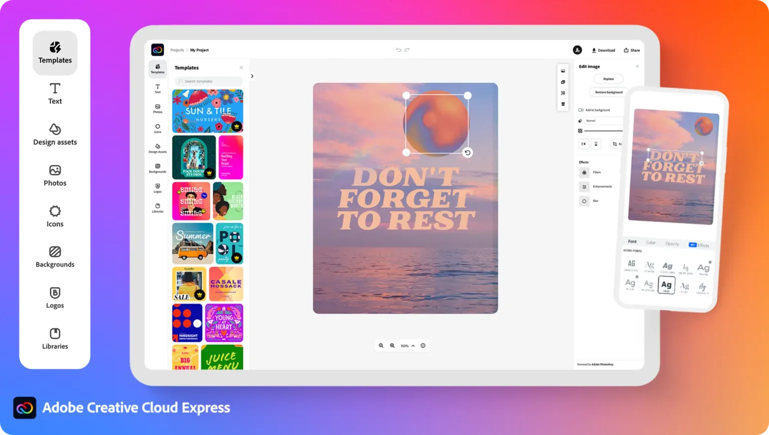 Adobe express design tips