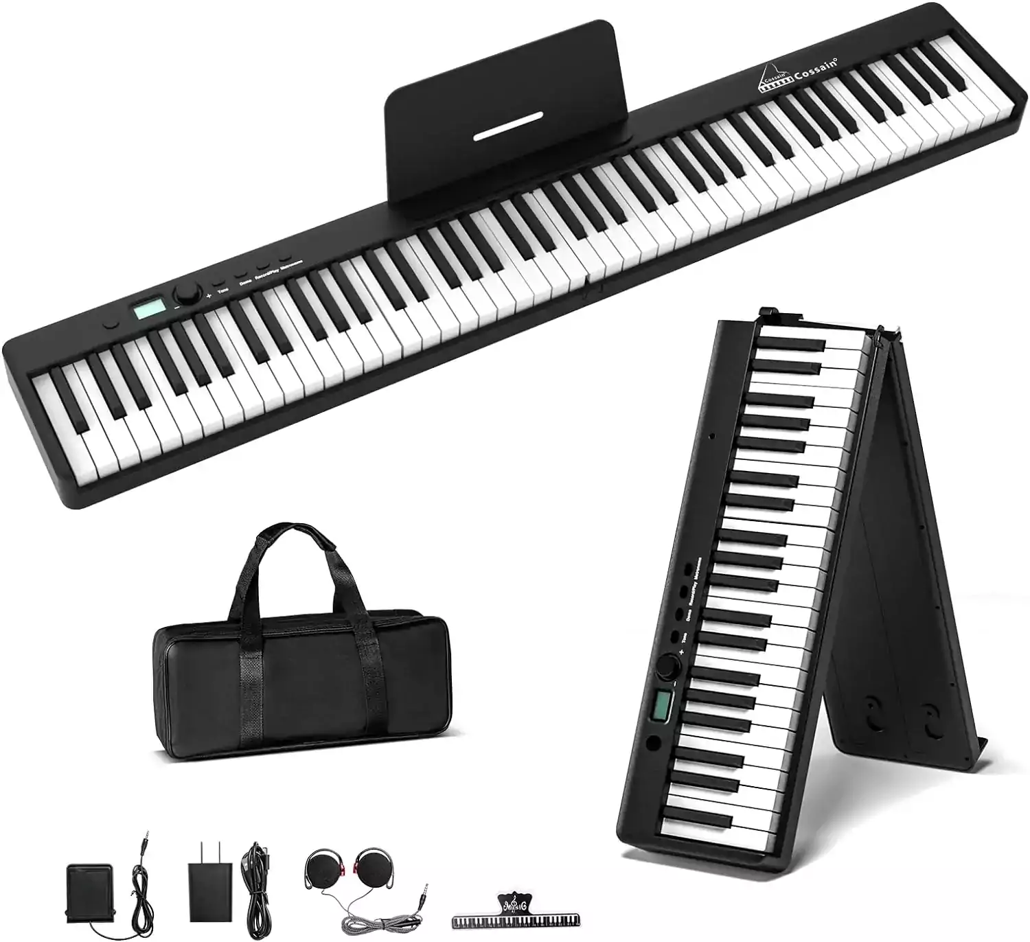 Cossain 88 Key Digital Piano Folding Piano Keyboard jpg