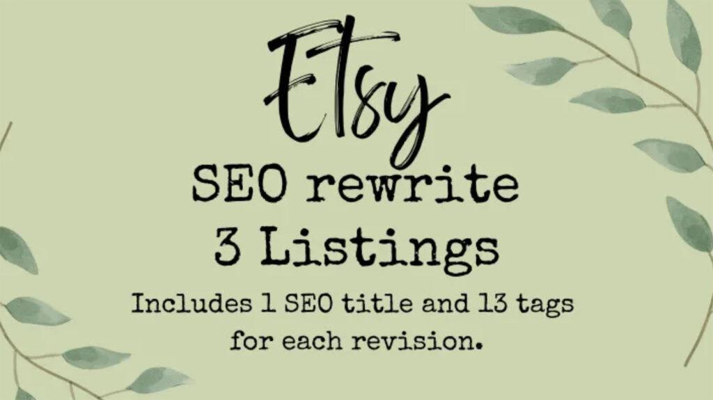 Etsy SEO listing service