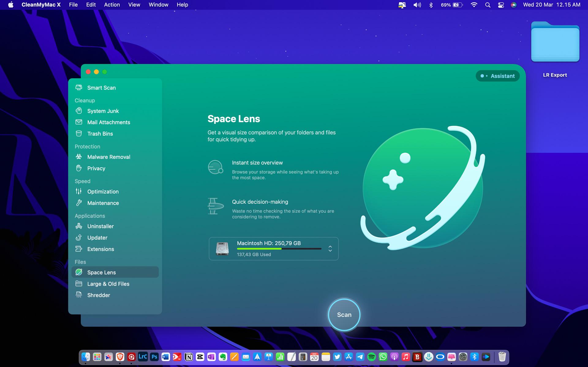 Mac OS System Data Large? Here's How to Fix It and Free Up Space using CleanMyMac X with space lens feature