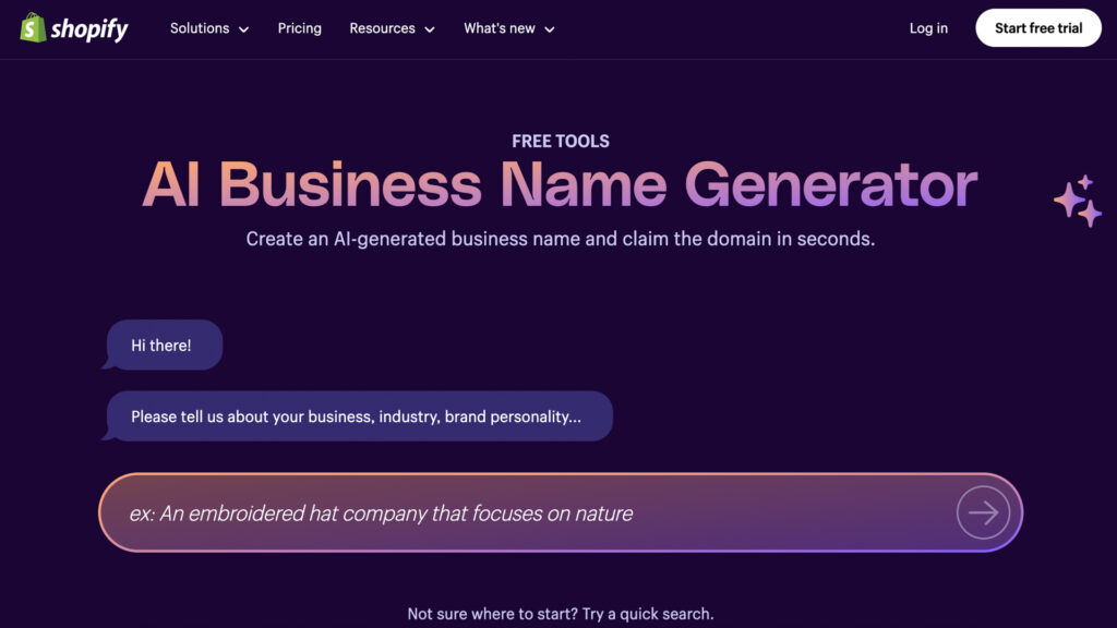 Shopify Business Name Ideas Generator